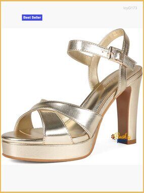 Strappy Chunky Heeled Sandals with Ankle Strap Open Toe Block Heels